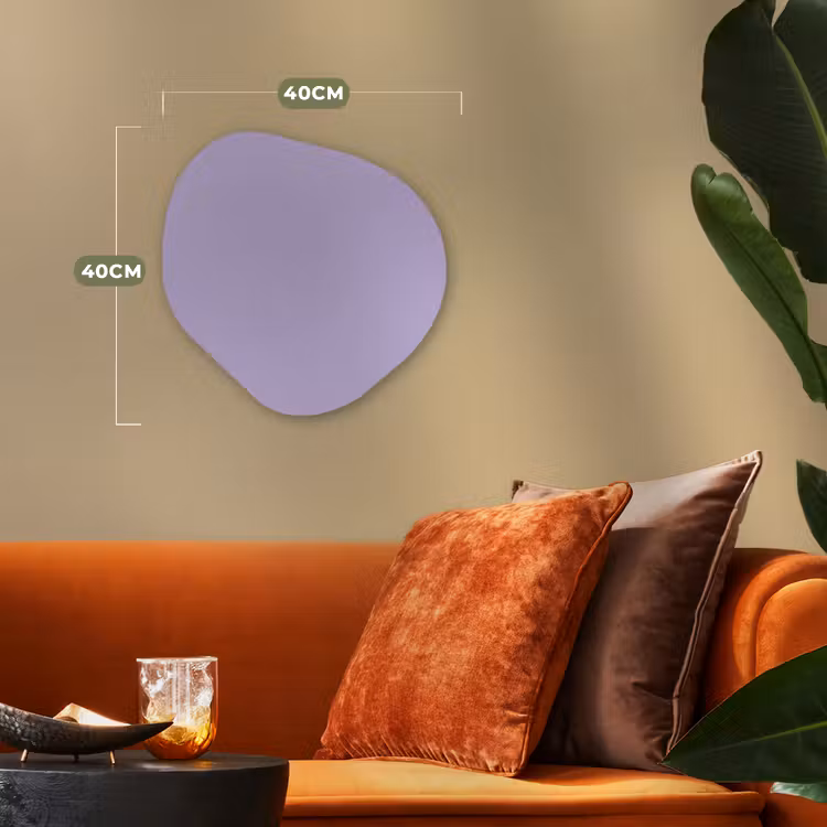 Pastel - Lilac - Paars Wandcirkel Organisch Forex 3mm klein 629 -sfeer3