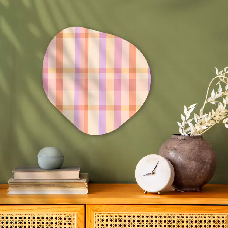 Pastel - uitpatroon - Geometrisch Wandcirkel Organisch Forex 3mm klein 629 -sfeer2