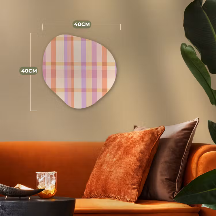 Pastel - uitpatroon - Geometrisch Wandcirkel Organisch Forex 3mm klein 629 -sfeer3