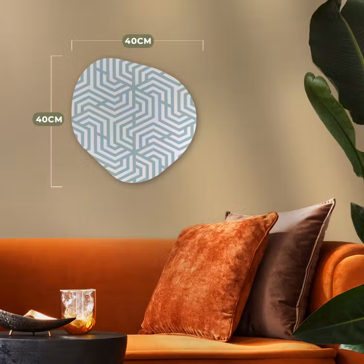 Patronen - Abstract - Driehoek - Geometrie Wandcirkel Organisch Forex 3mm klein 629 -sfeer3