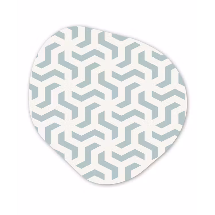 Patronen - Abstract - Groen - Geometrie Wandcirkel Organisch Forex 3mm klein 629 -3d