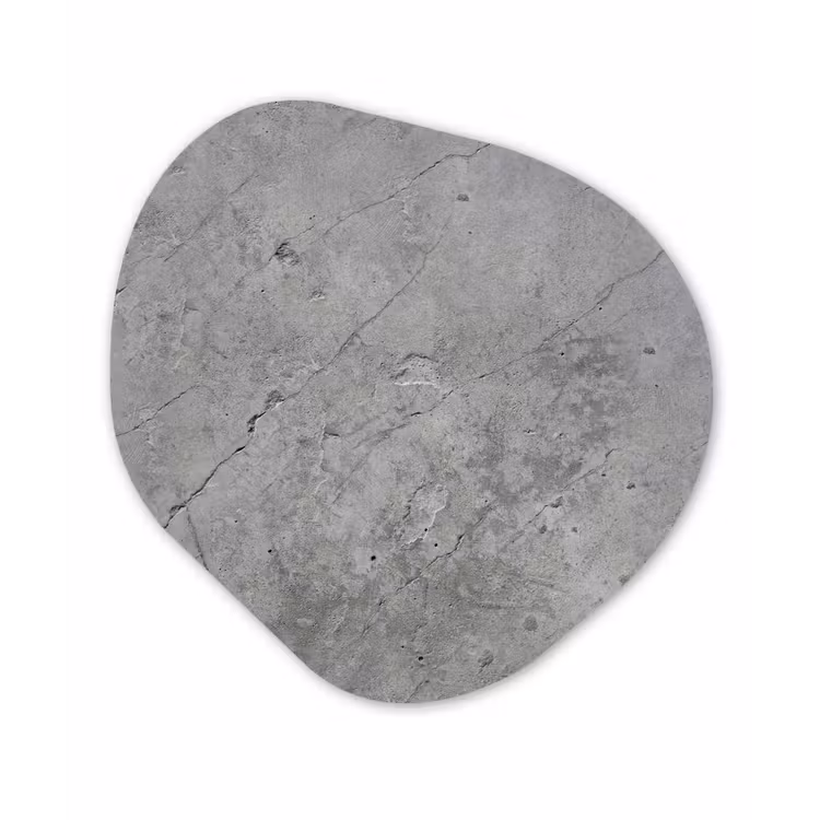 Patronen - Beton - Oud Wandcirkel Organisch Forex 3mm klein 629 -3d