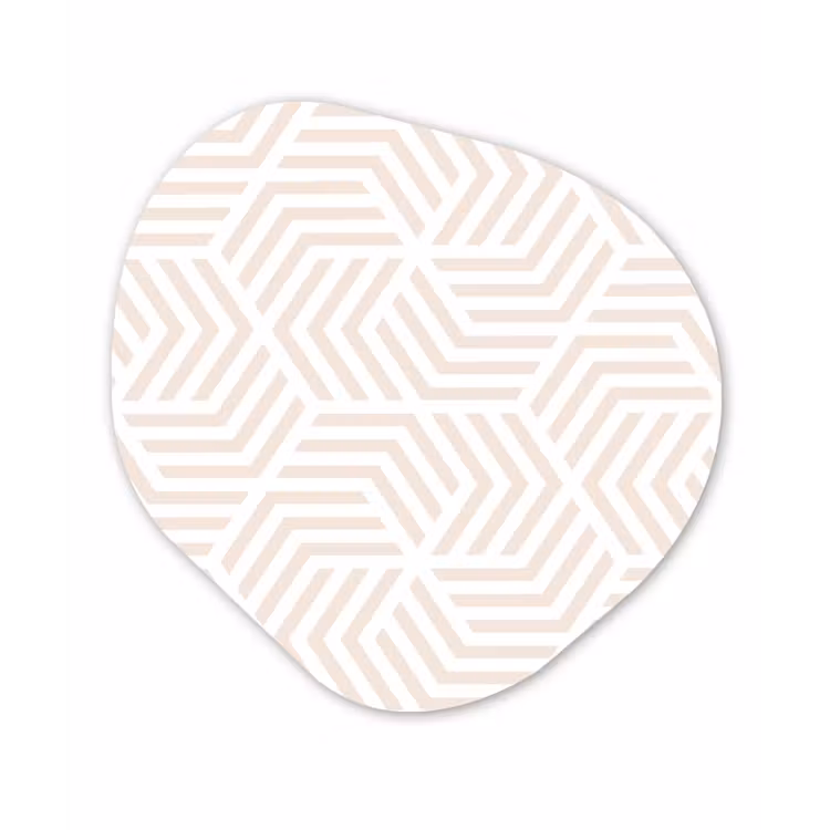 Patroon - Geometrie - Design - Pastel Wandcirkel Organisch Forex 3mm klein 629 -3d