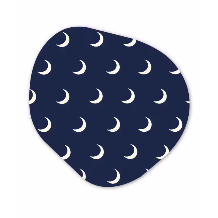 Patroon - Manen - Blauw Wandcirkel Organisch Forex 3mm klein 629 -3d