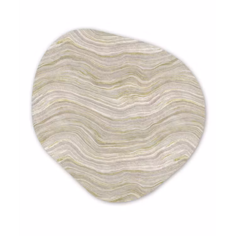 Patroon - Sereen - Groen Wandcirkel Organisch Forex 3mm klein 629 -3d