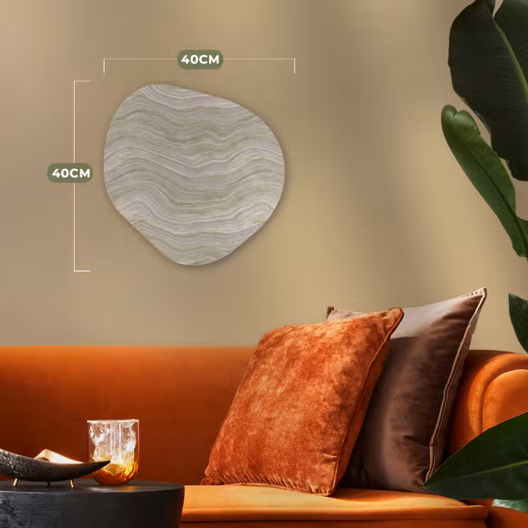 Patroon - Sereen - Groen Wandcirkel Organisch Forex 3mm klein 629 -sfeer3
