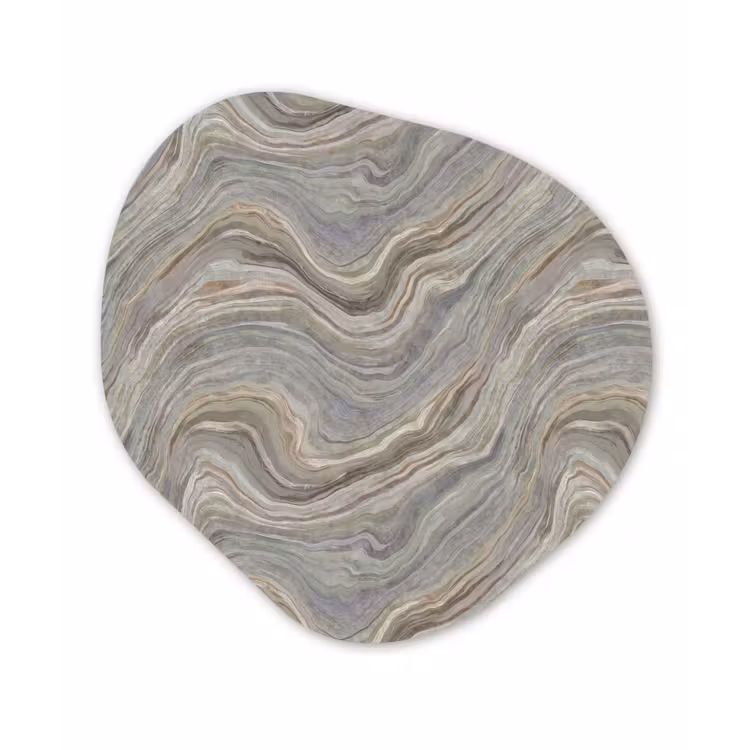 Patroon - Sereen - Paars - Groen Wandcirkel Organisch Forex 3mm klein 629 -3d