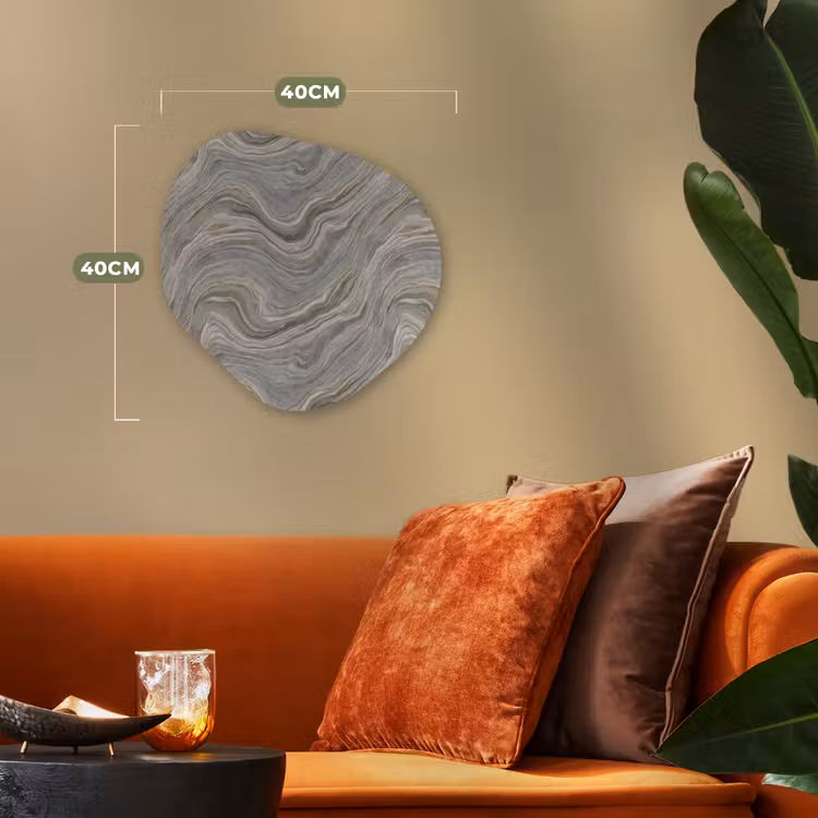 Patroon - Sereen - Paars - Groen Wandcirkel Organisch Forex 3mm klein 629 -sfeer3