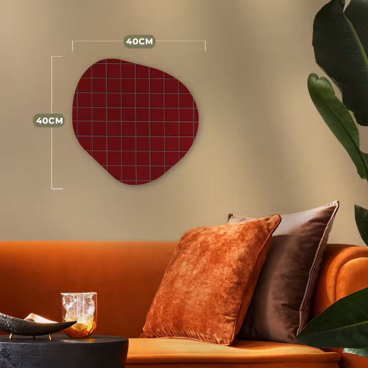 Patroon - Tegels - Burgundy Wandcirkel Organisch Forex 3mm klein 629 -sfeer3