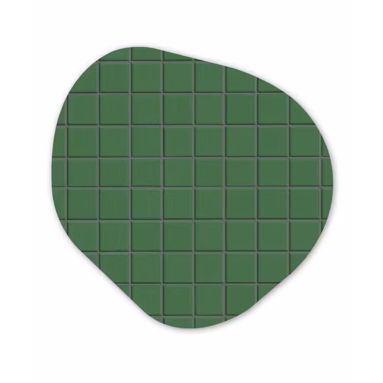 Patroon - Tegels - Groen Wandcirkel Organisch Forex 3mm klein 629 -3d