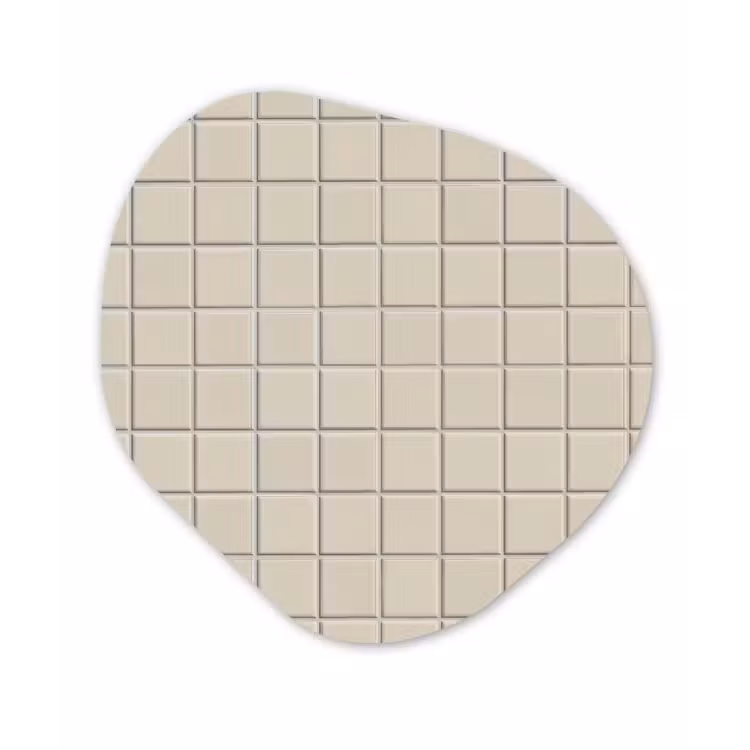 Patroon - Tegels - Taupe Wandcirkel Organisch Forex 3mm klein 629 -3d