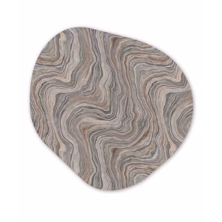 Patroon - Textuur - Grijs Wandcirkel Organisch Forex 3mm klein 629 -3d