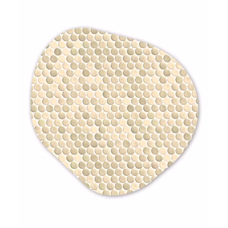 Penny - Mozaïek - Zand Wandcirkel Organisch Forex 3mm klein 629 -3d