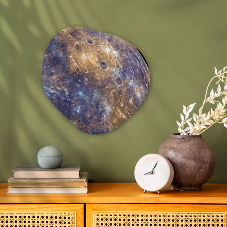 Organisch schilderij forex - Planeet - Kraters - Ruimte - Planeet - Kraters - Ruimte Wandcirkel Organisch Forex 3mm klein