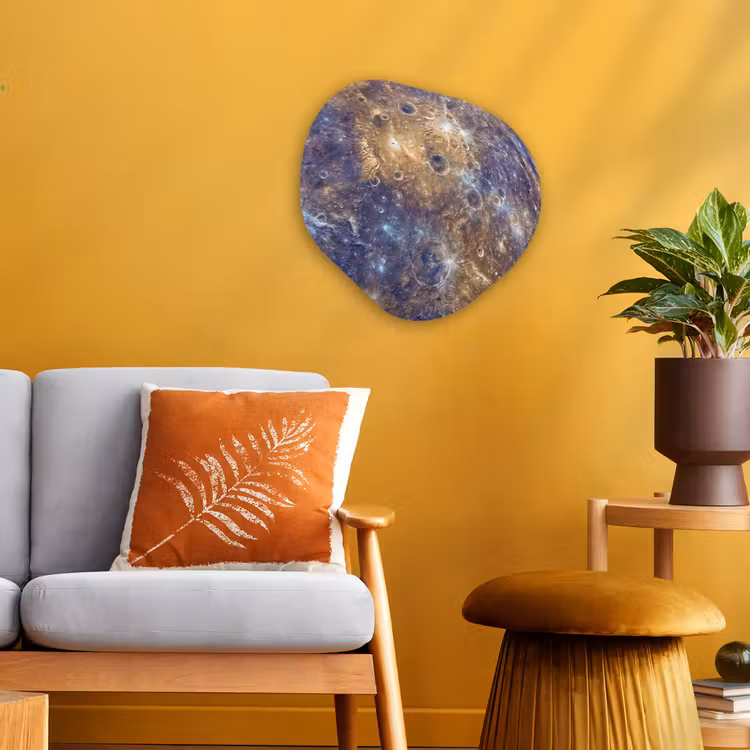 Organisch schilderij forex - Planeet - Kraters - Ruimte - Planeet - Kraters - Ruimte Wandcirkel Organisch Forex 3mm klein