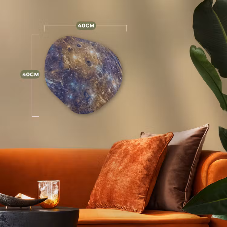 Organisch schilderij forex - Planeet - Kraters - Ruimte - Planeet - Kraters - Ruimte Wandcirkel Organisch Forex 3mm klein