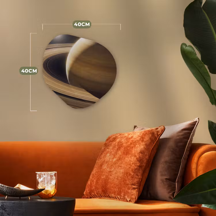 Organisch schilderij forex - Planeet - Ringen - Ruimte - Planeet - Ringen - Ruimte Wandcirkel Organisch Forex 3mm klein