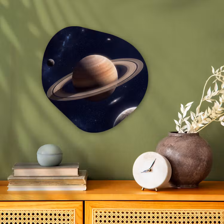 Planeten - Saturnus - Ruimte Wandcirkel Organisch Forex 3mm klein -sfeer2