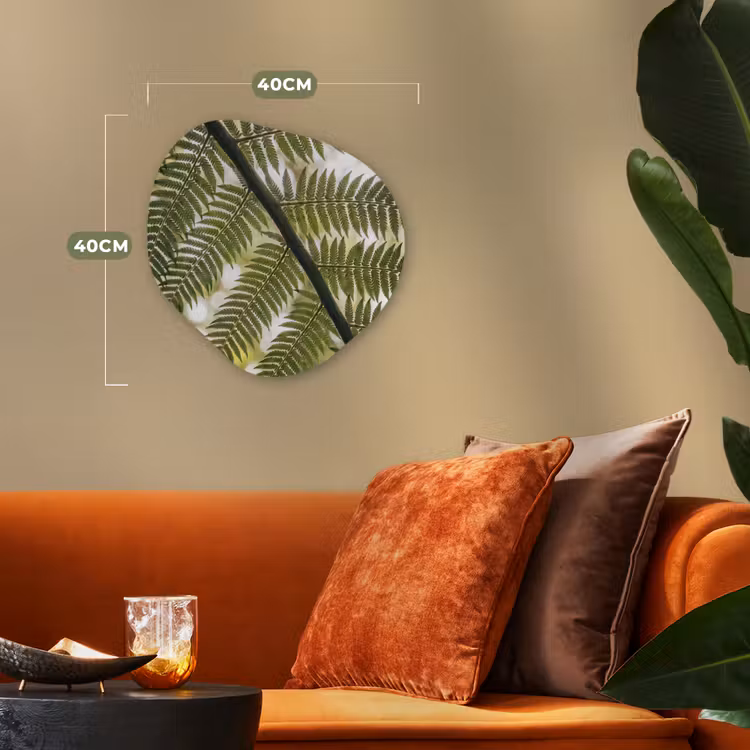 Plant - Blad - Natuur - Groen - Detail Wandcirkel Organisch Forex 3mm klein -sfeer3