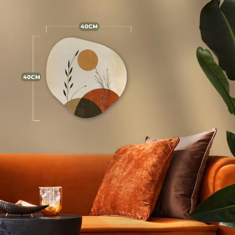 Planten - Abstract - Vormen Wandcirkel Organisch Forex 3mm klein -sfeer3