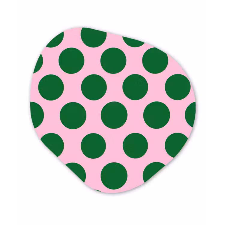 Polkadots - Patroon - Groen Wandcirkel Organisch Forex 3mm klein 629 -3d