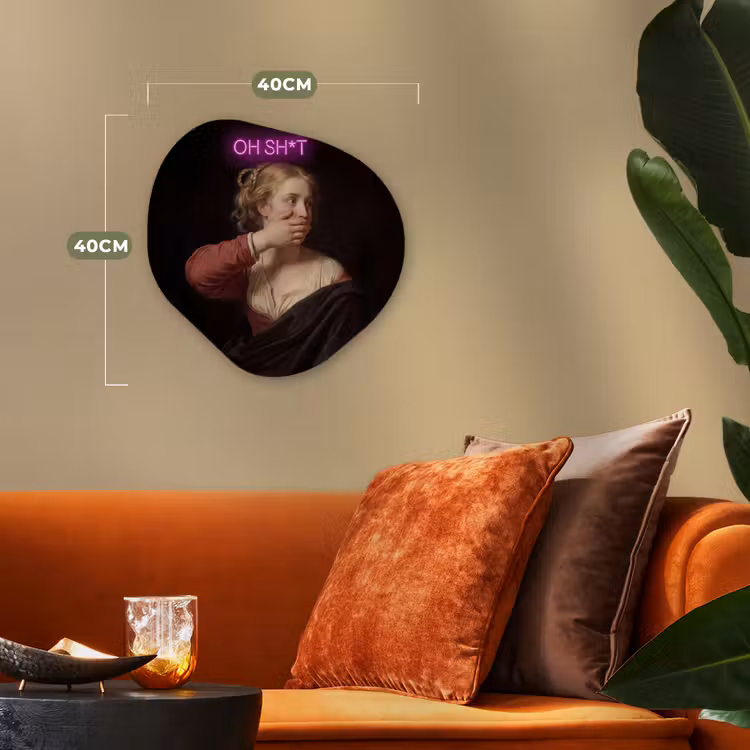 Quote - Neon - vrouw Wandcirkel Organisch Forex 3mm klein -sfeer3