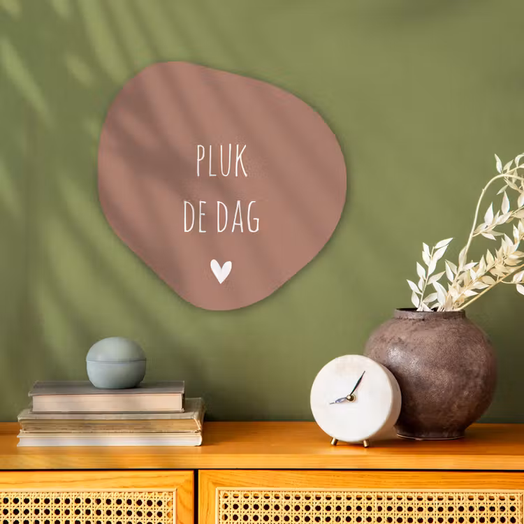 Quotes - Carpe diem - Pluk de dag - Spreuken Wandcirkel Organisch Forex 3mm klein -sfeer2