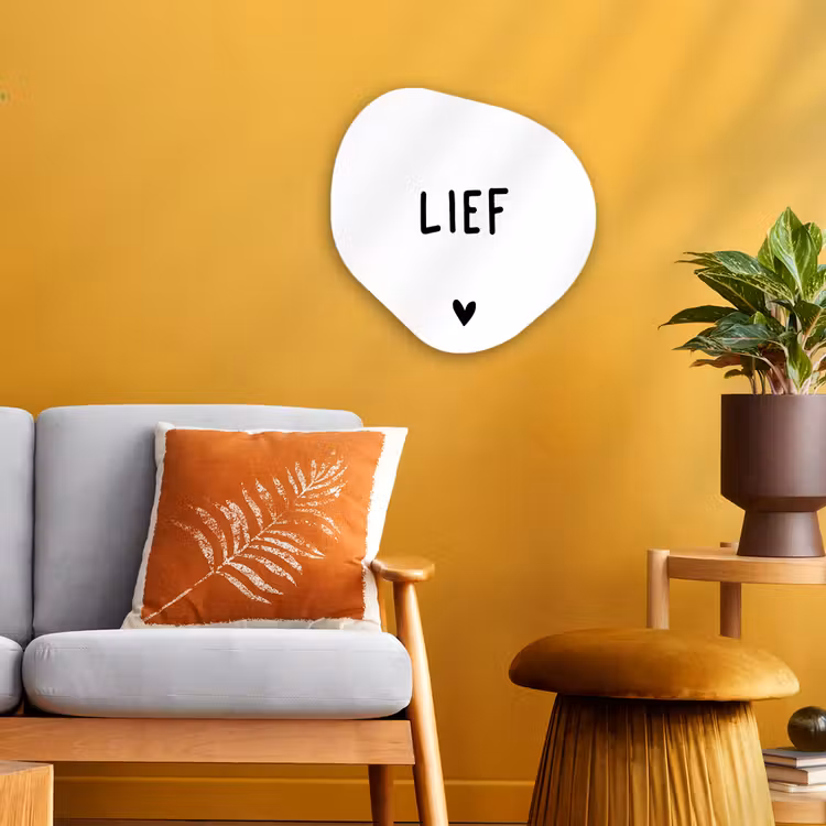 Quotes - Lief - Spreuken Wandcirkel Organisch Forex 3mm klein -sfeer4