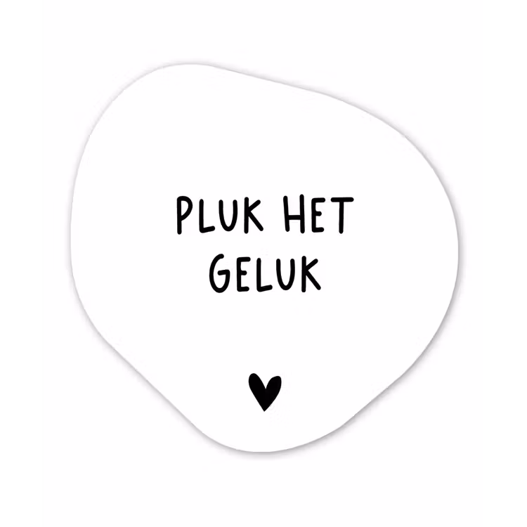 Quotes - Pluk het geluk - Spreuken Wandcirkel Organisch Forex 3mm klein -3d