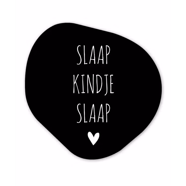 Quotes - Slaap kindje slaap - Spreuken Wandcirkel Organisch Forex 3mm klein -3d