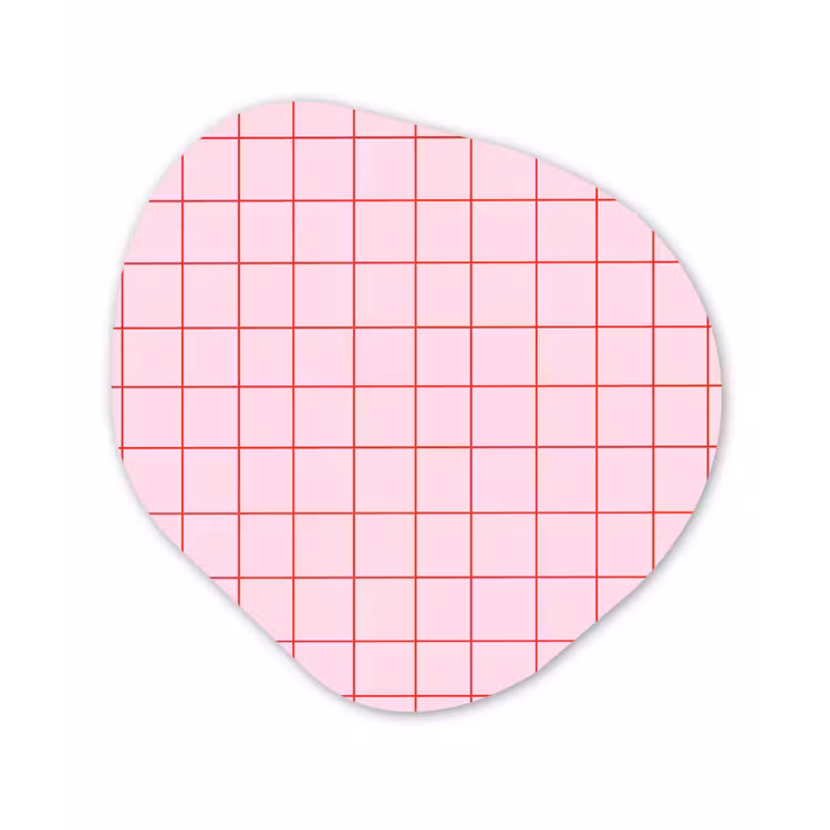 Raster - Patroon - Roze Wandcirkel Organisch Forex 3mm klein 629 -3d