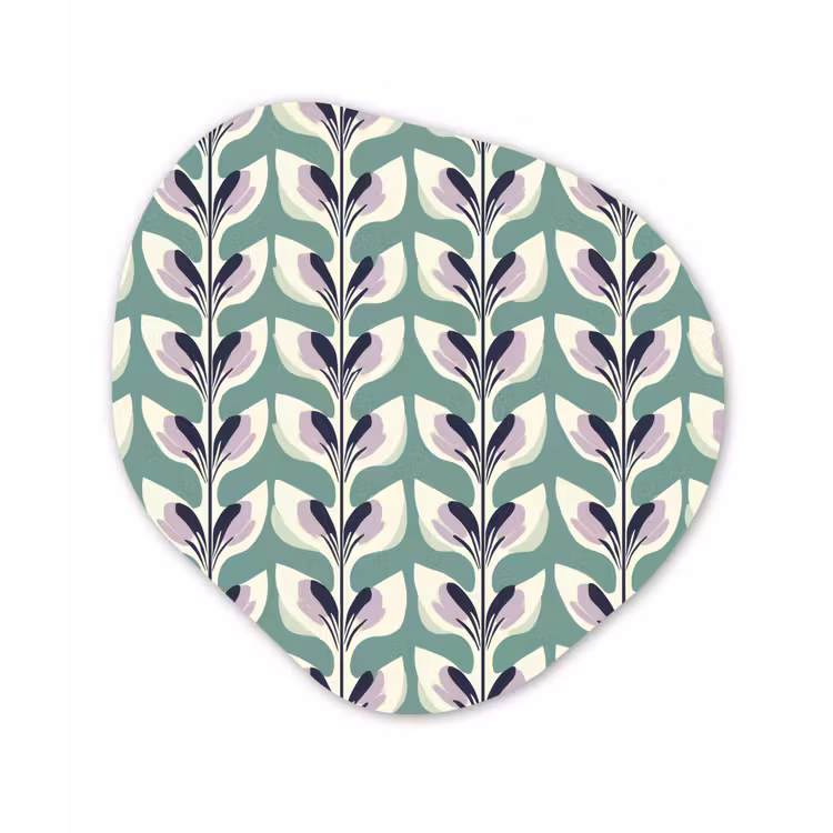 Retro - Modern - Groen Wandcirkel Organisch Forex 3mm klein 629 -3d