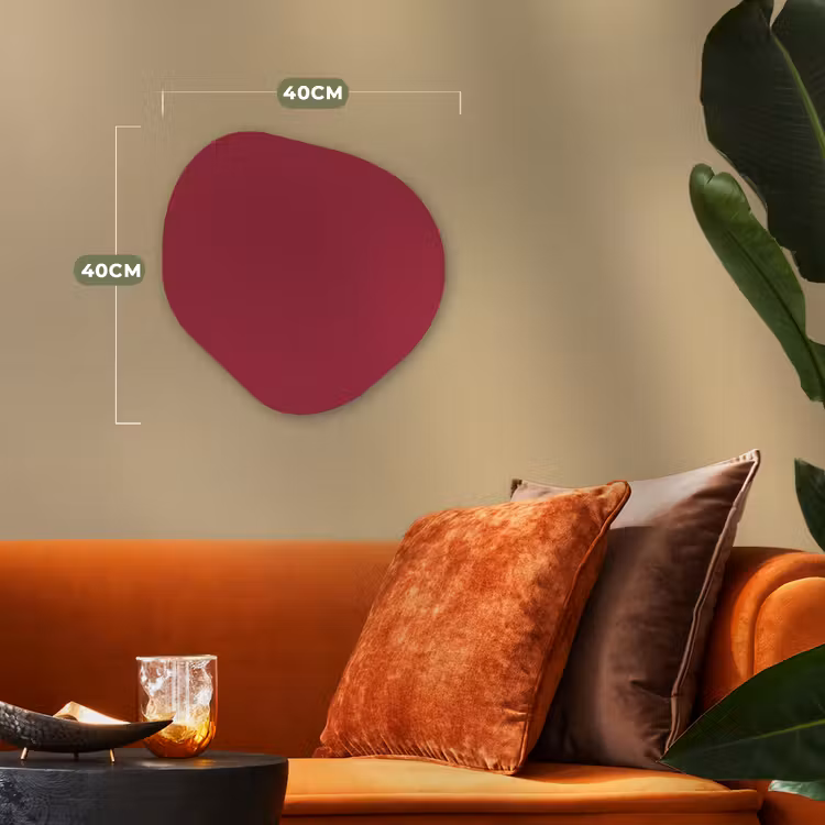Bruin - Rood - Kleur Wandcirkel Organisch Forex 3mm klein 629 -sfeer3