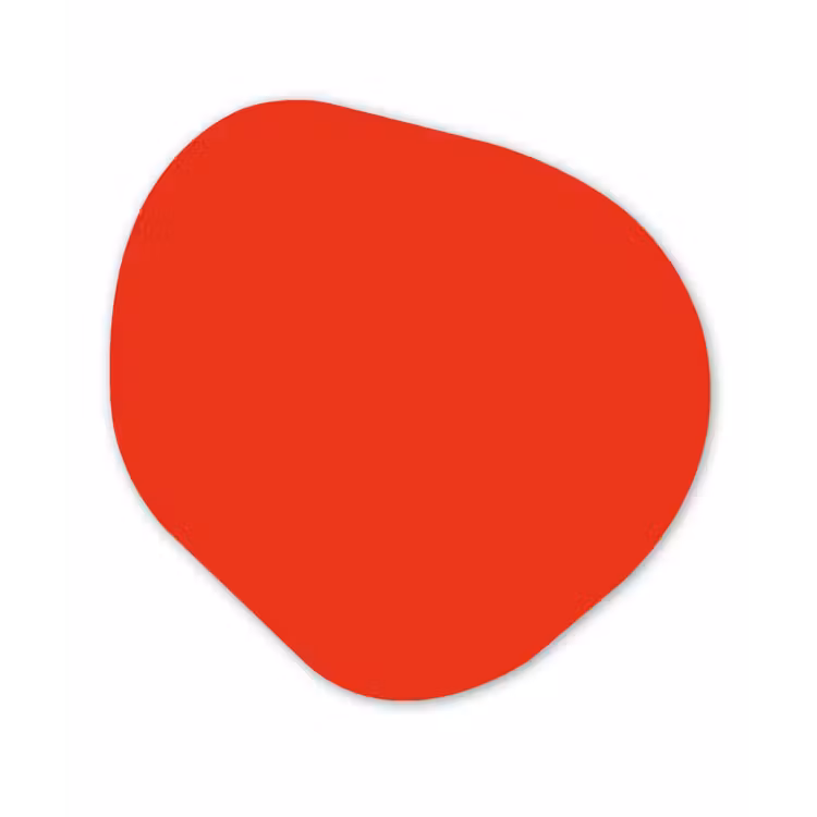 Rood - Kleur - Effen Wandcirkel Organisch Forex 3mm klein 629 -3d