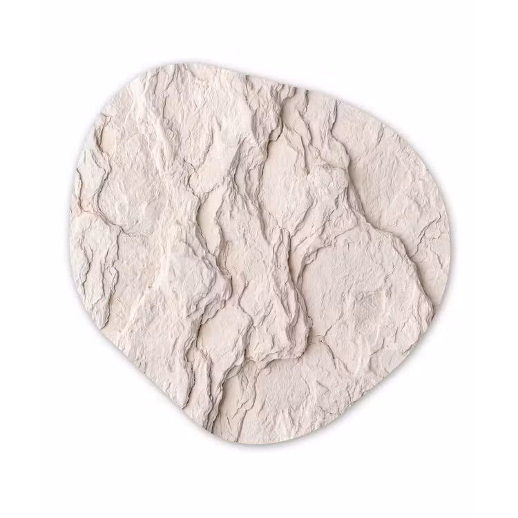 Rots - Structuur - Natuur - Beige - Abstract Wandcirkel Organisch Forex 3mm klein -3d