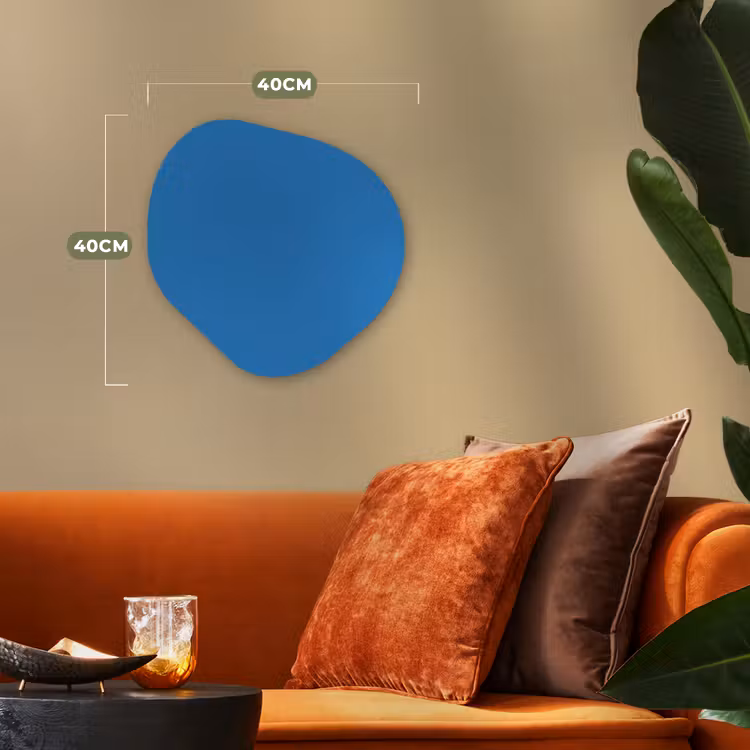 Royal - Blue - Blauw Wandcirkel Organisch Forex 3mm klein 629 -sfeer3