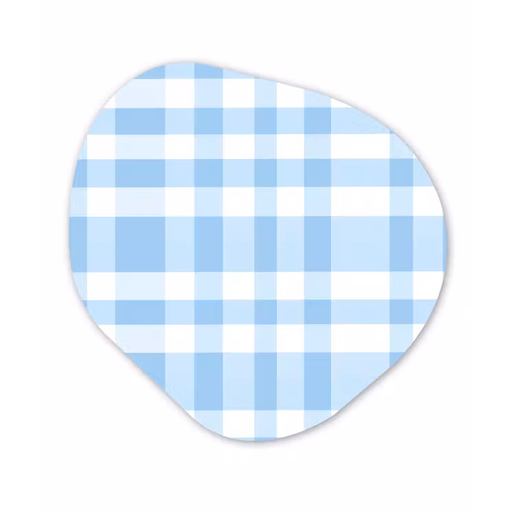 Ruit - Patroon - Blauw Wandcirkel Organisch Forex 3mm klein 629 -3d