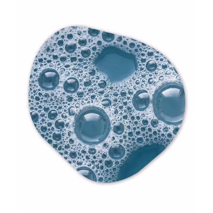 Schuim - Water - Textuur Wandcirkel Organisch Forex 3mm klein -3d