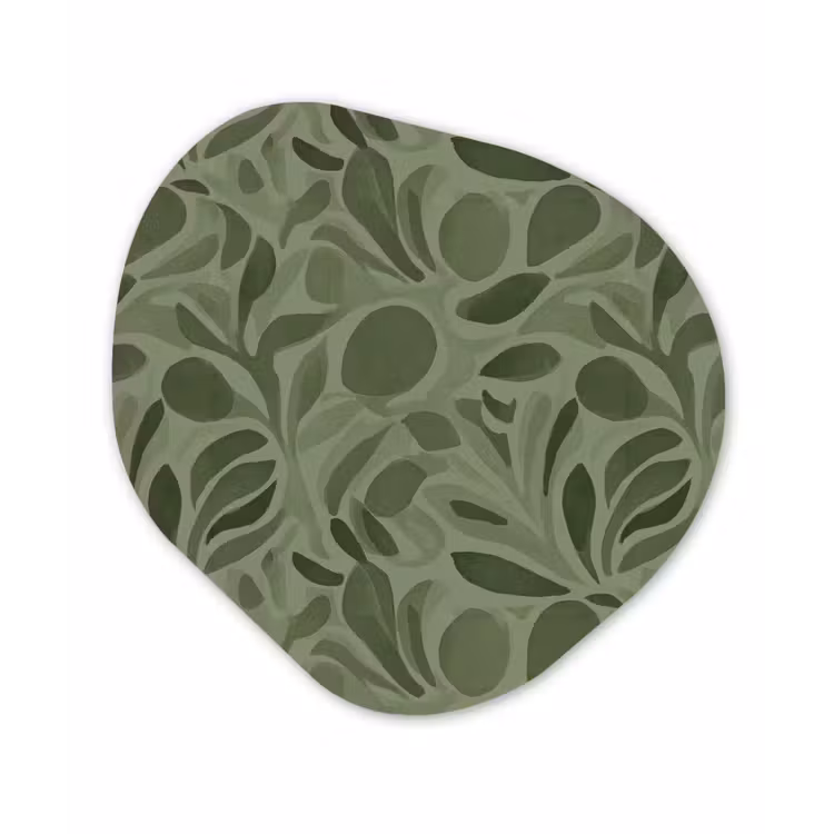 Sereen - Bladeren - Groen Wandcirkel Organisch Forex 3mm klein 629 -3d