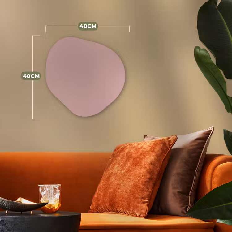Soft - Blush - Roze Wandcirkel Organisch Forex 3mm klein 629 -sfeer3
