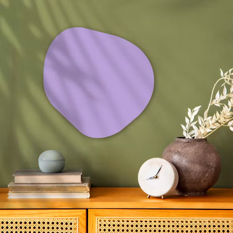 Soft - Lavender - Paars Wandcirkel Organisch Forex 3mm klein 629 -sfeer2