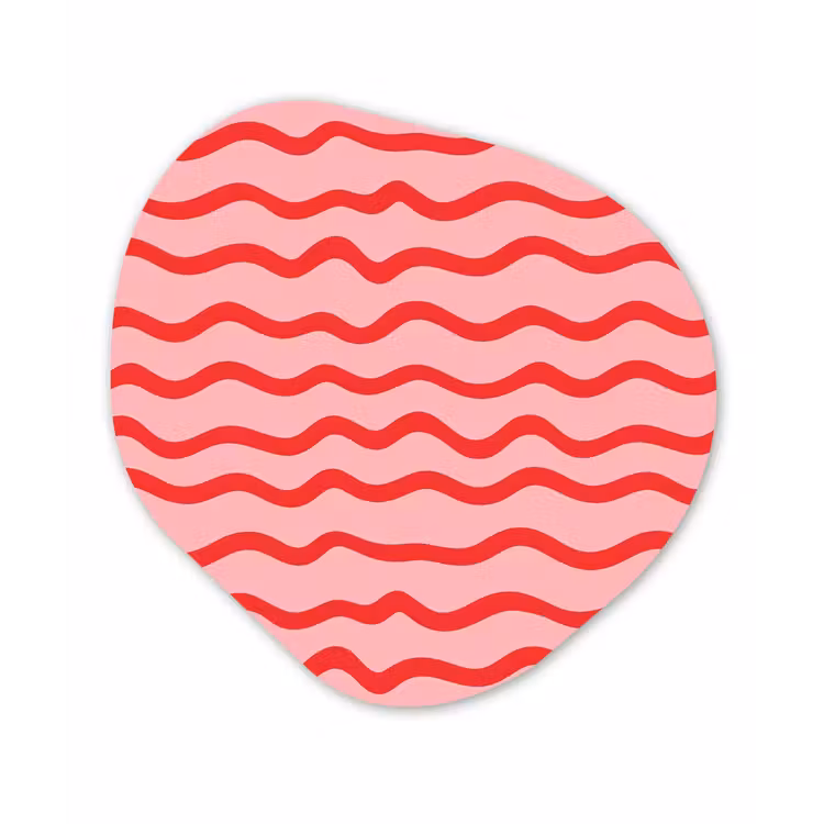 Speels - Patroon - Rood Wandcirkel Organisch Forex 3mm klein 629 -3d