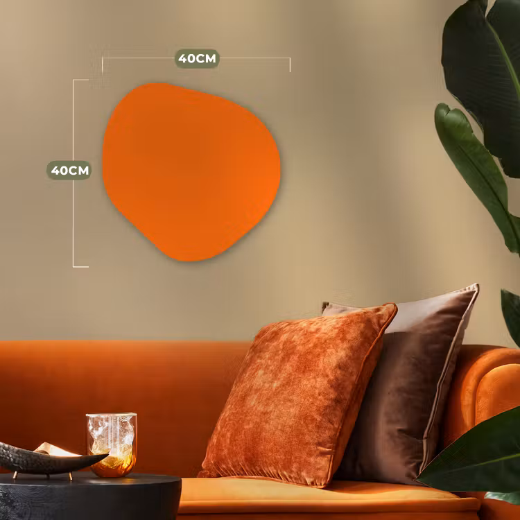 Spiced - Pumpkin - Oranje Wandcirkel Organisch Forex 3mm klein 629 -sfeer3