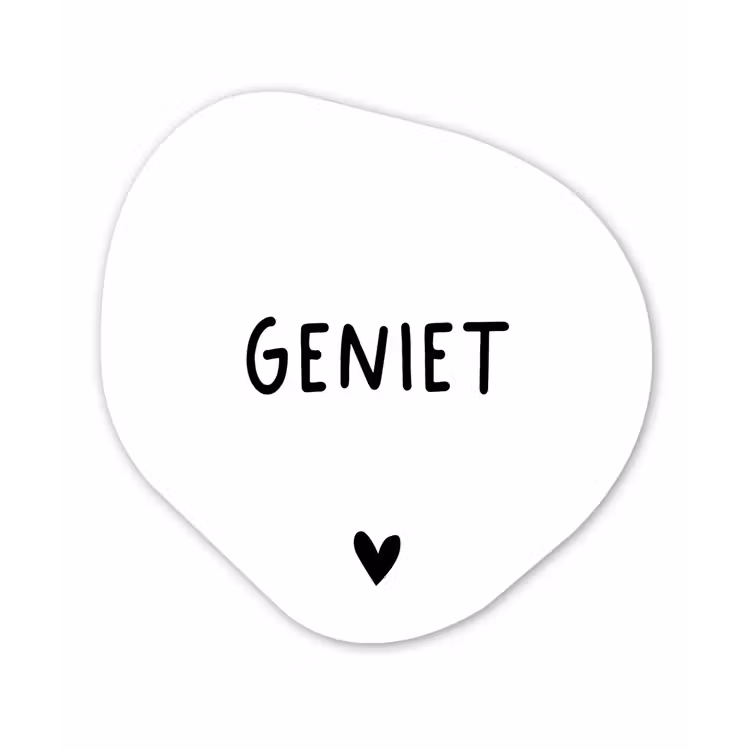 Spreuken - Geniet - Quotes Wandcirkel Organisch Forex 3mm klein -3d
