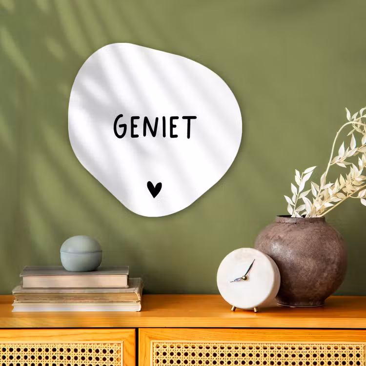 Spreuken - Geniet - Quotes Wandcirkel Organisch Forex 3mm klein -sfeer2