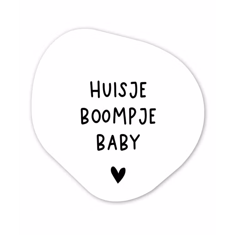 Spreuken - Huisje boompje baby - Quotes Wandcirkel Organisch Forex 3mm klein -3d