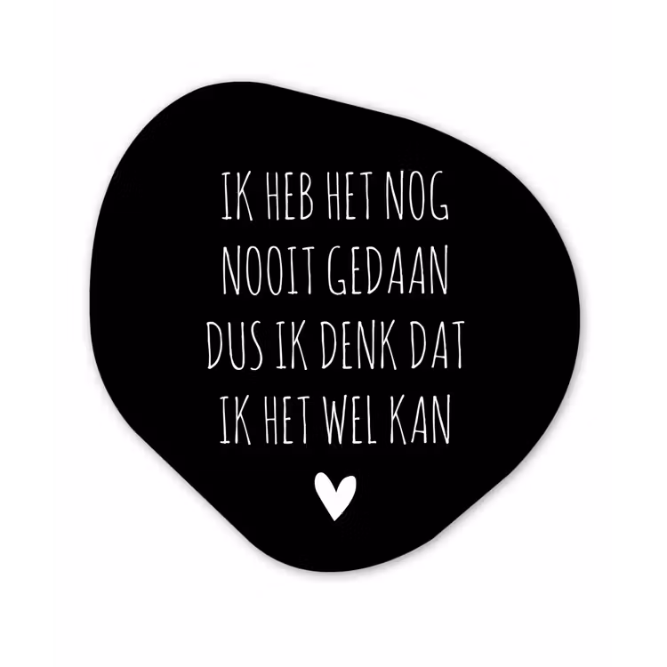Spreuken - Pippi Langkous - Ik heb het nog nooit gedaan dus - Quotes Wandcirkel Organisch Forex 3mm klein -3d