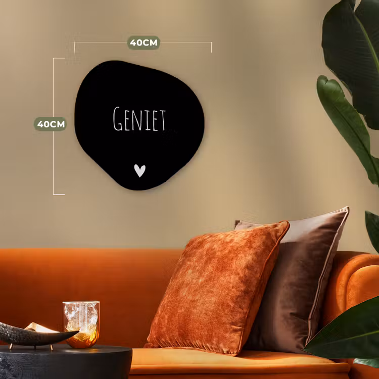 Spreuken - Quotes - Geniet Wandcirkel Organisch Forex 3mm klein -sfeer3