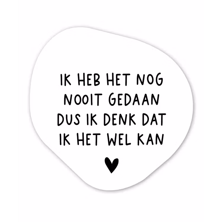 Spreuken - Quotes - Ik heb het nog nooit gedaan dus - Pippi Langkous Wandcirkel Organisch Forex 3mm klein -3d