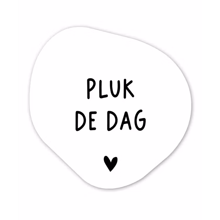 Spreuken - Quotes - Pluk de dag - Carpe diem Wandcirkel Organisch Forex 3mm klein -3d
